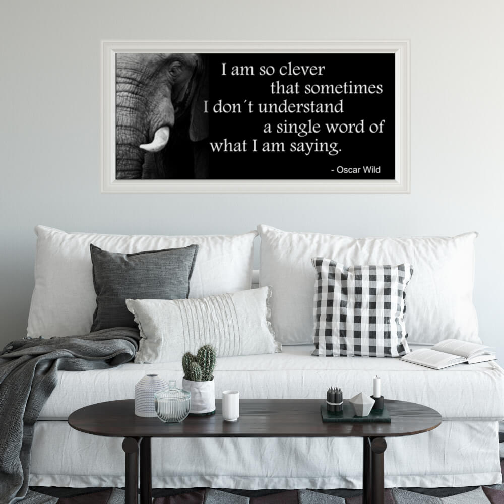 Samolepící tapety citáty - Oscar Wilde, slon