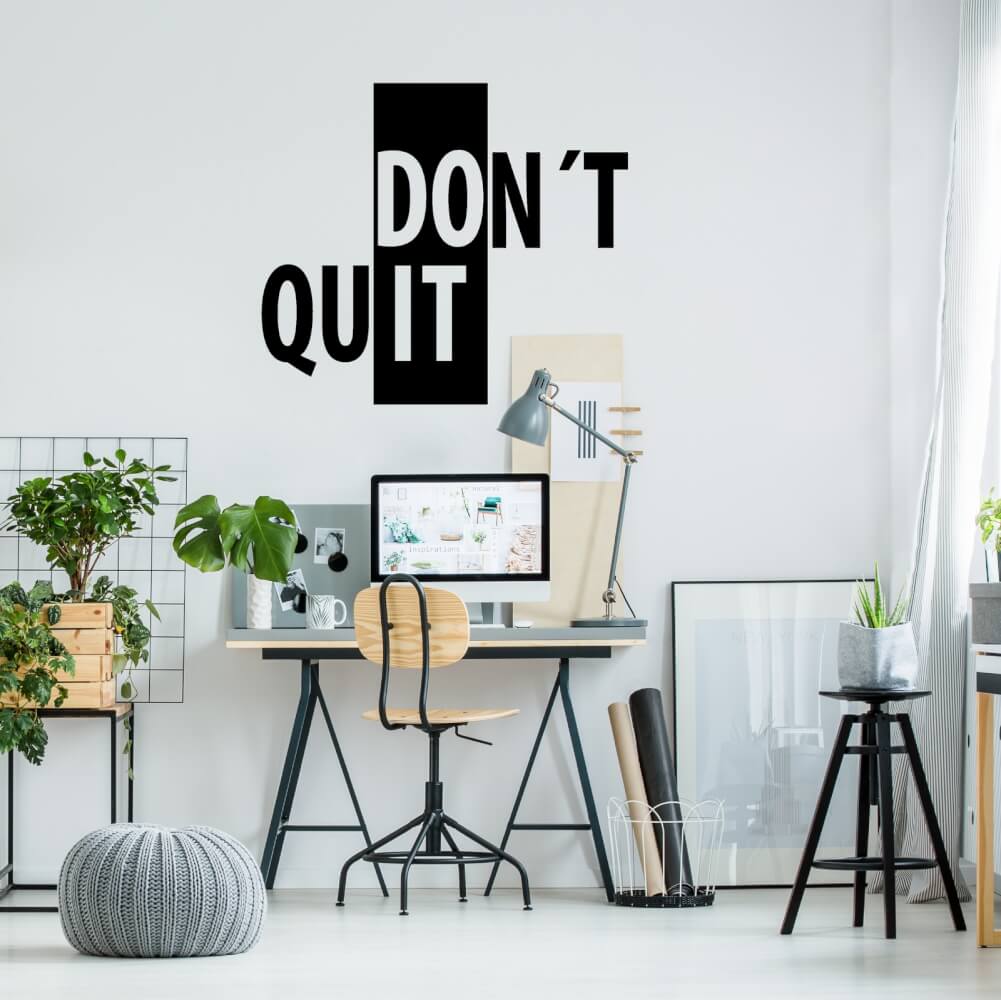 Motivační samolepka na zeď - Don´t quit, do it