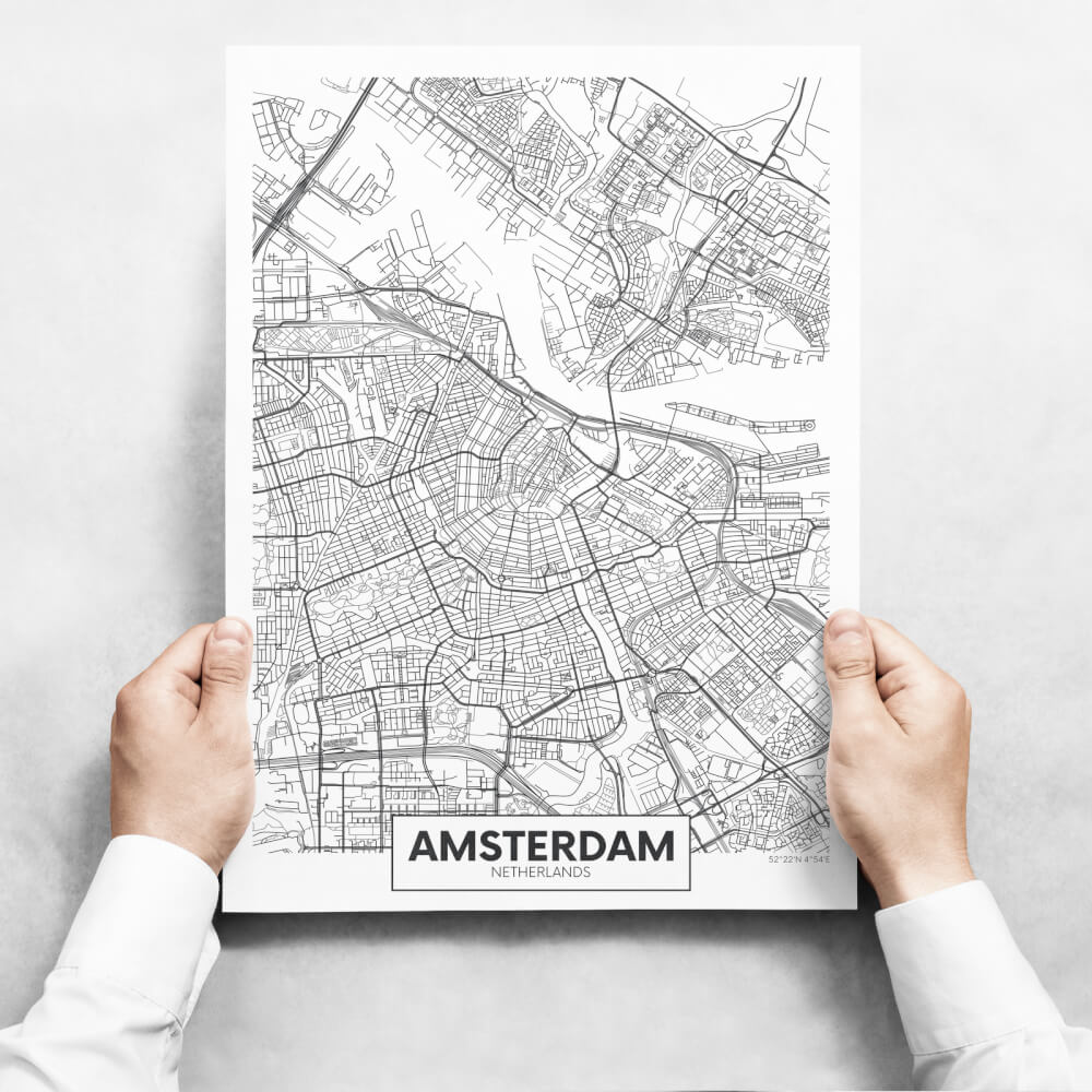 Sada obrazů - Map Of Amsterdam