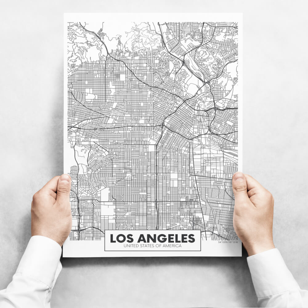 Sada obrazů - Map of Los Angeles II
