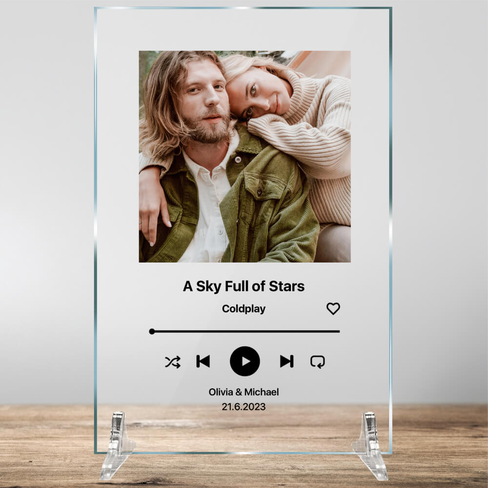Levně Písnička na skle, plaketa ze skla Spotify - Odešleme ještě dnes.