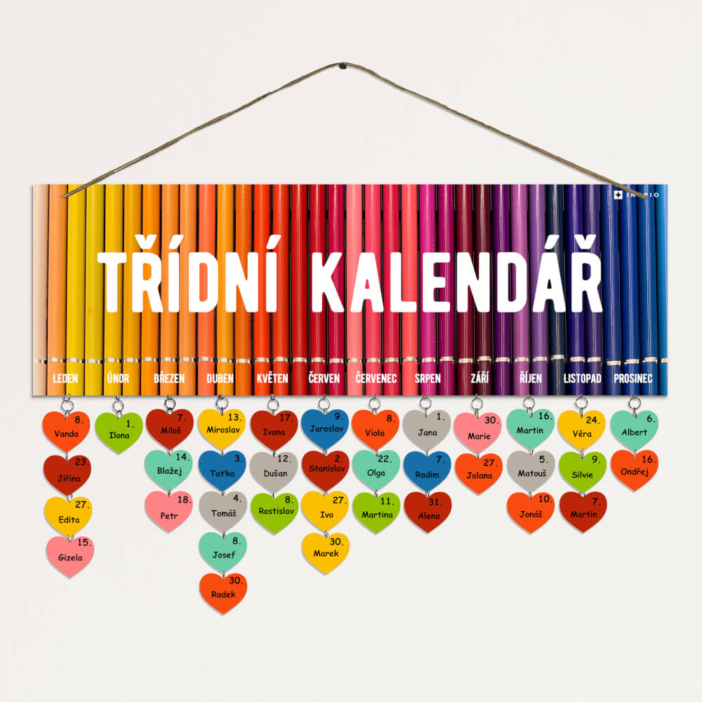 Levně Dárek pro učitelku - Třídní kalendář v pestrých barvách