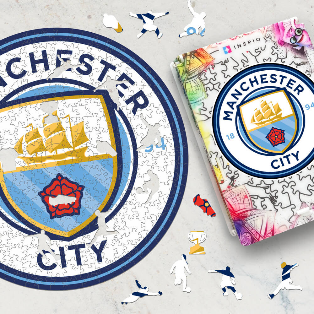 Levně Puzzle s motivem fotbalového týmu - Manchester City FC