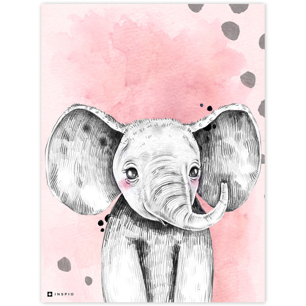 Levně Obraz do dětského pokoje - Barevný se slonem