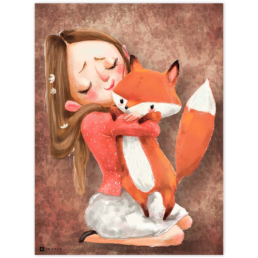 Obraz na zeď - Dívka s liškou