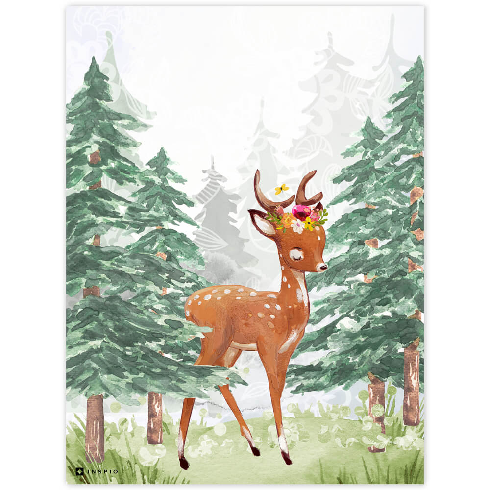 Obraz na zeď do dětského pokoje - jelen v lese