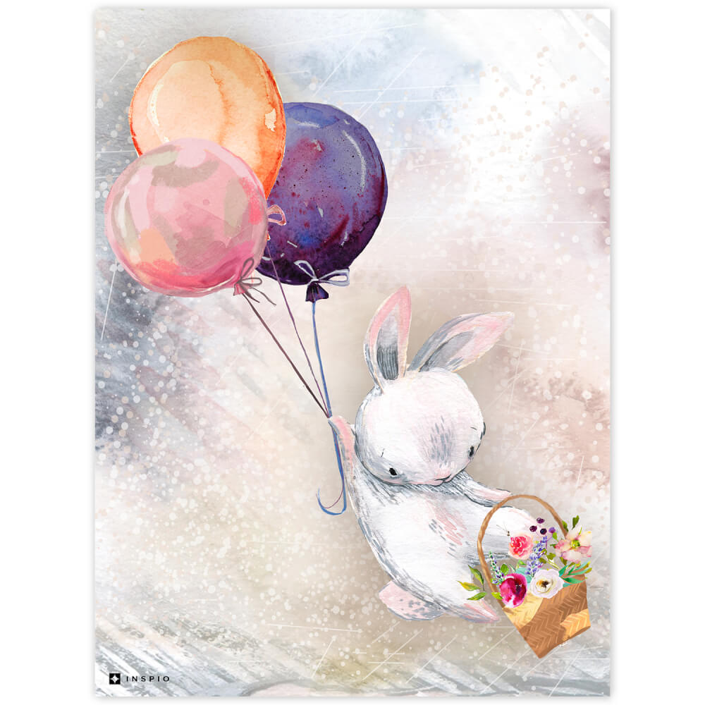 Obraz pro děti - Zajíček s balony