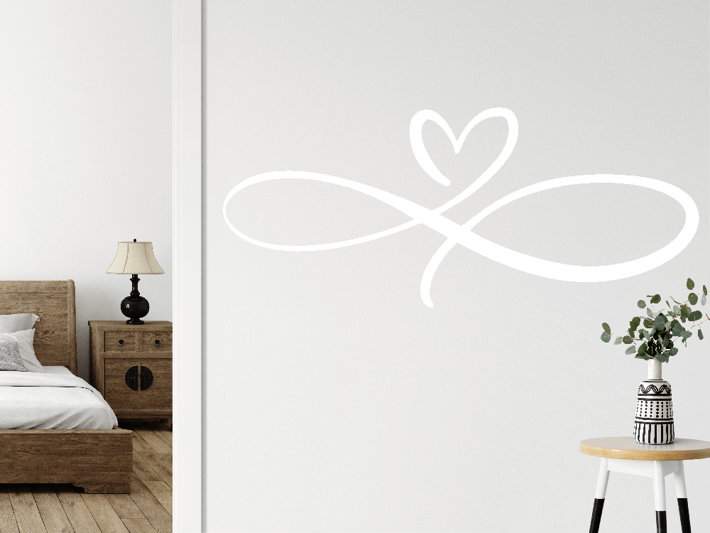 Levně Dekorace do ložnice - nekonečná láska v dřevěném designu na zeď