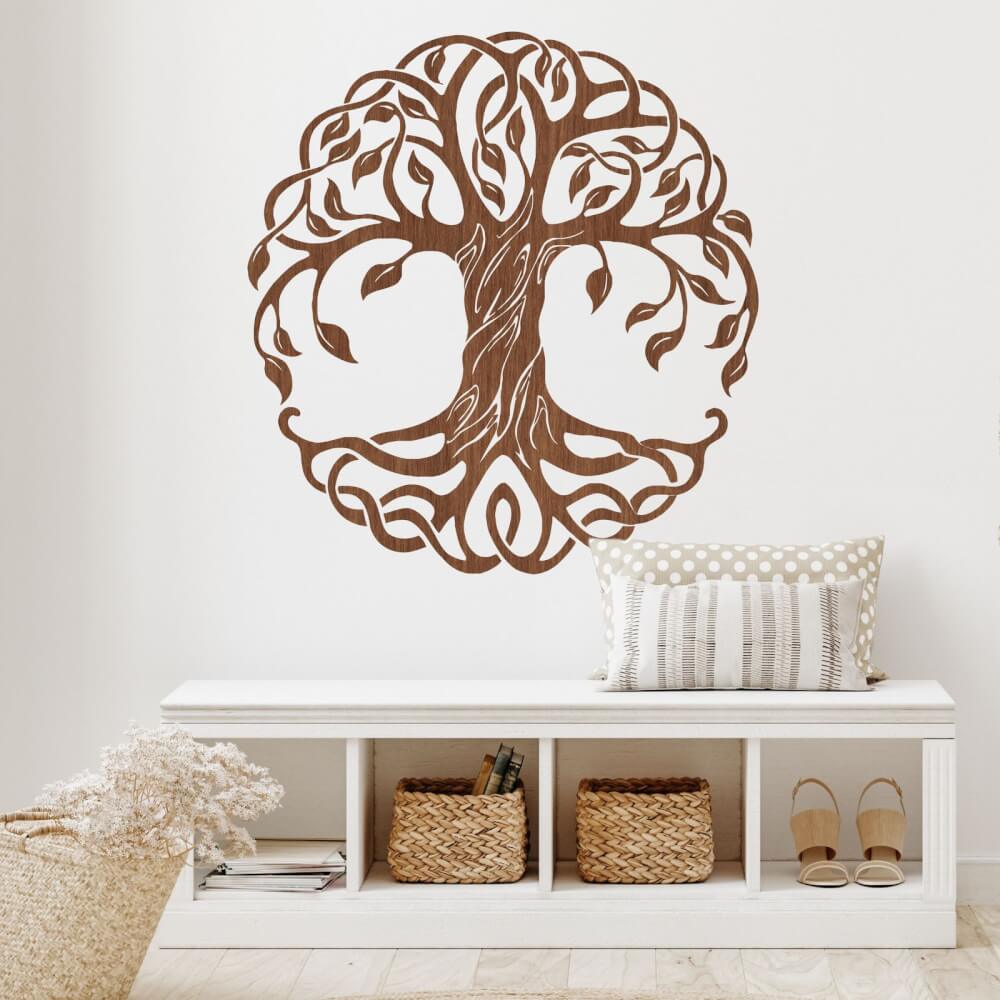 Levně Dekorace na zeď do chodby a ložnice, dřevěný strom života