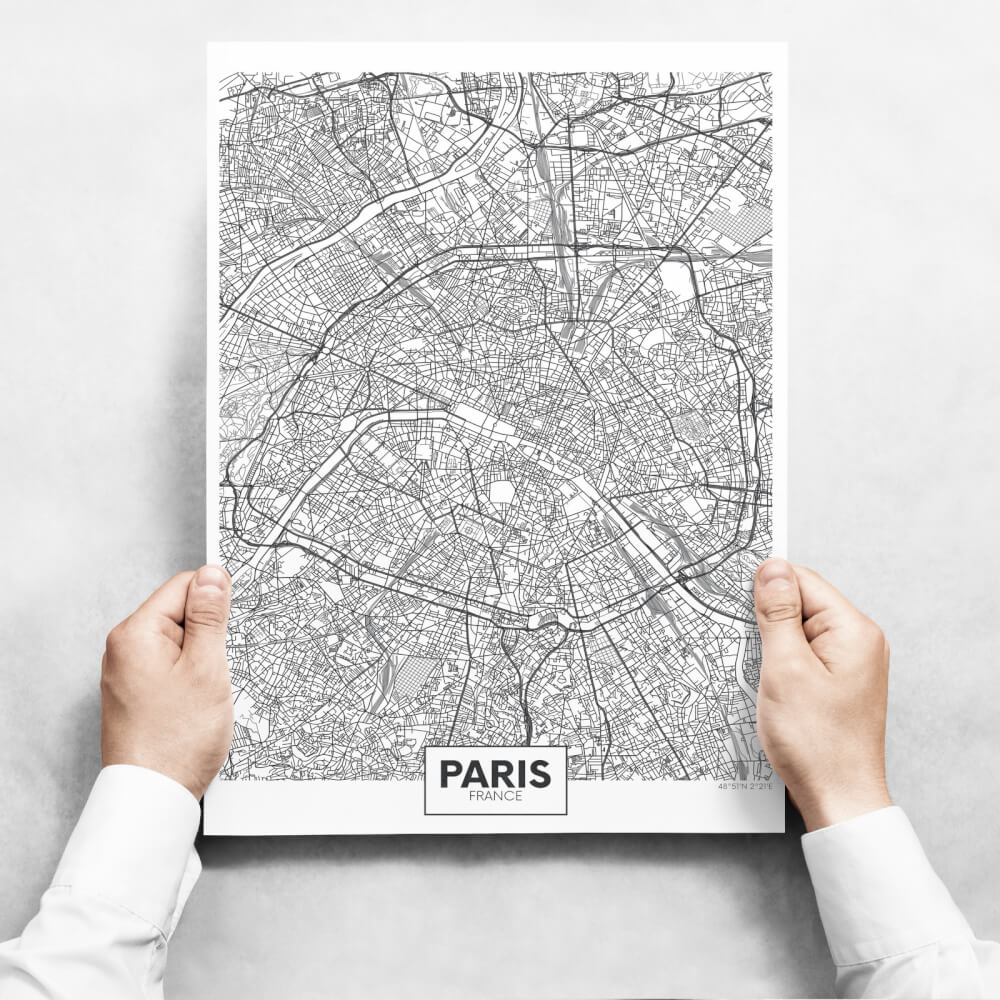 Sada obrazů - Map of Paris